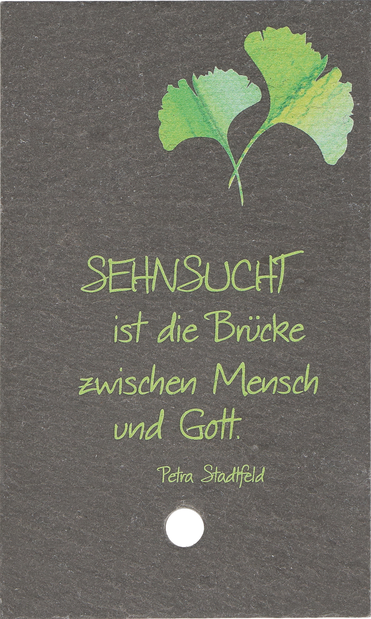 Schieferrelief - Sehnsucht & Ginkoblatt