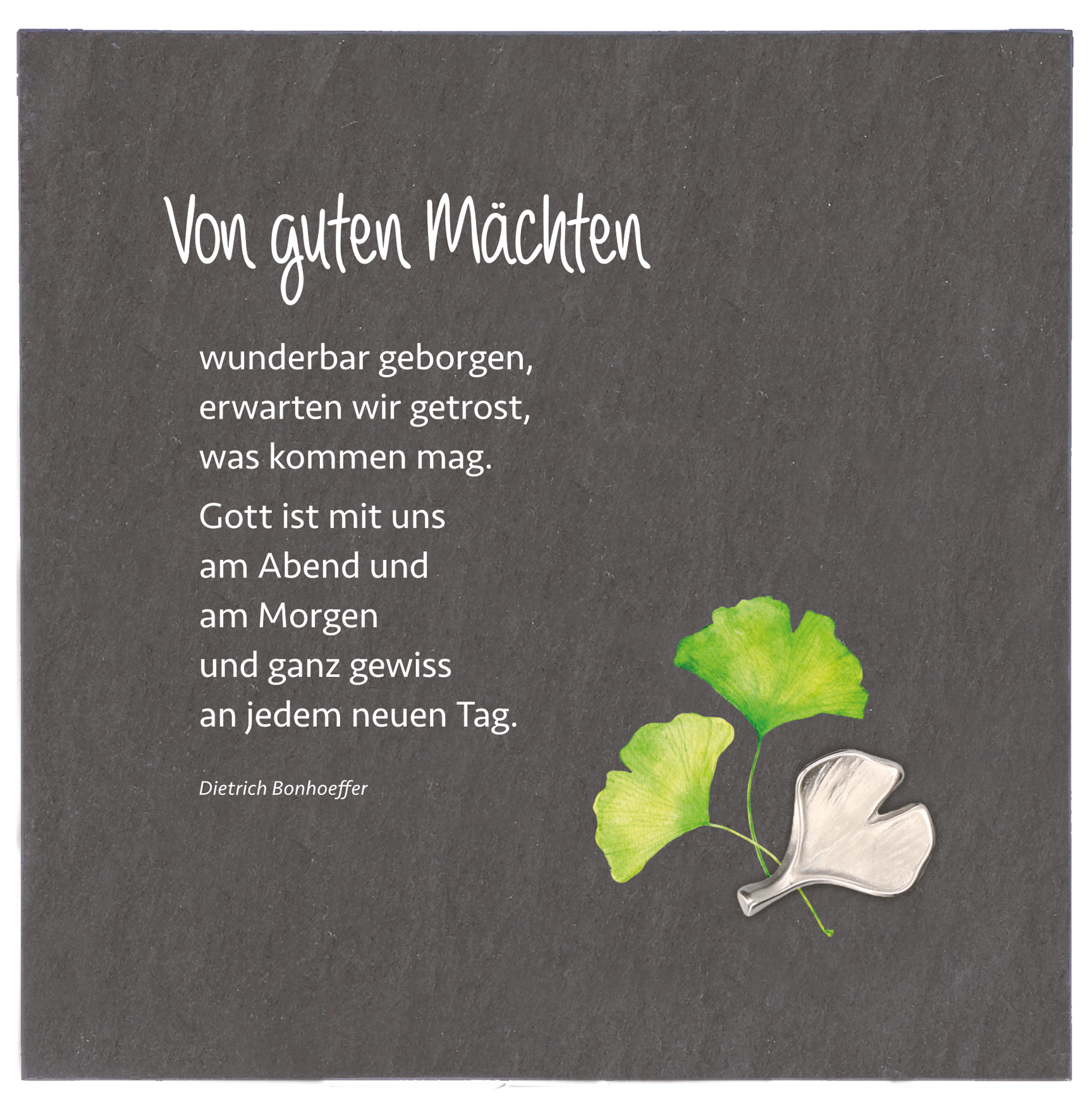 Schiefertafel - Von guten Mächten