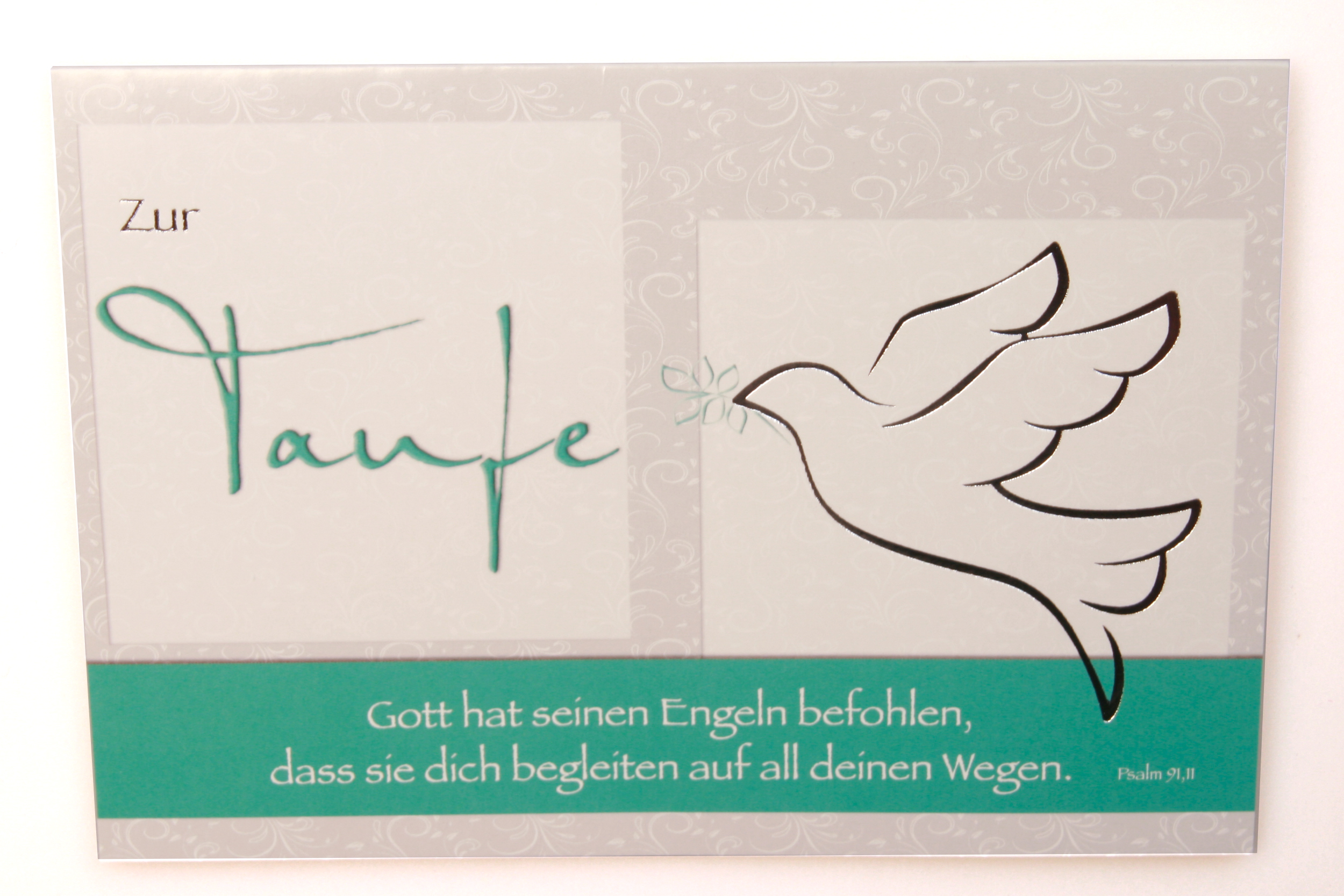 Taufkarte - Gott hat seinen Engeln befohlen...