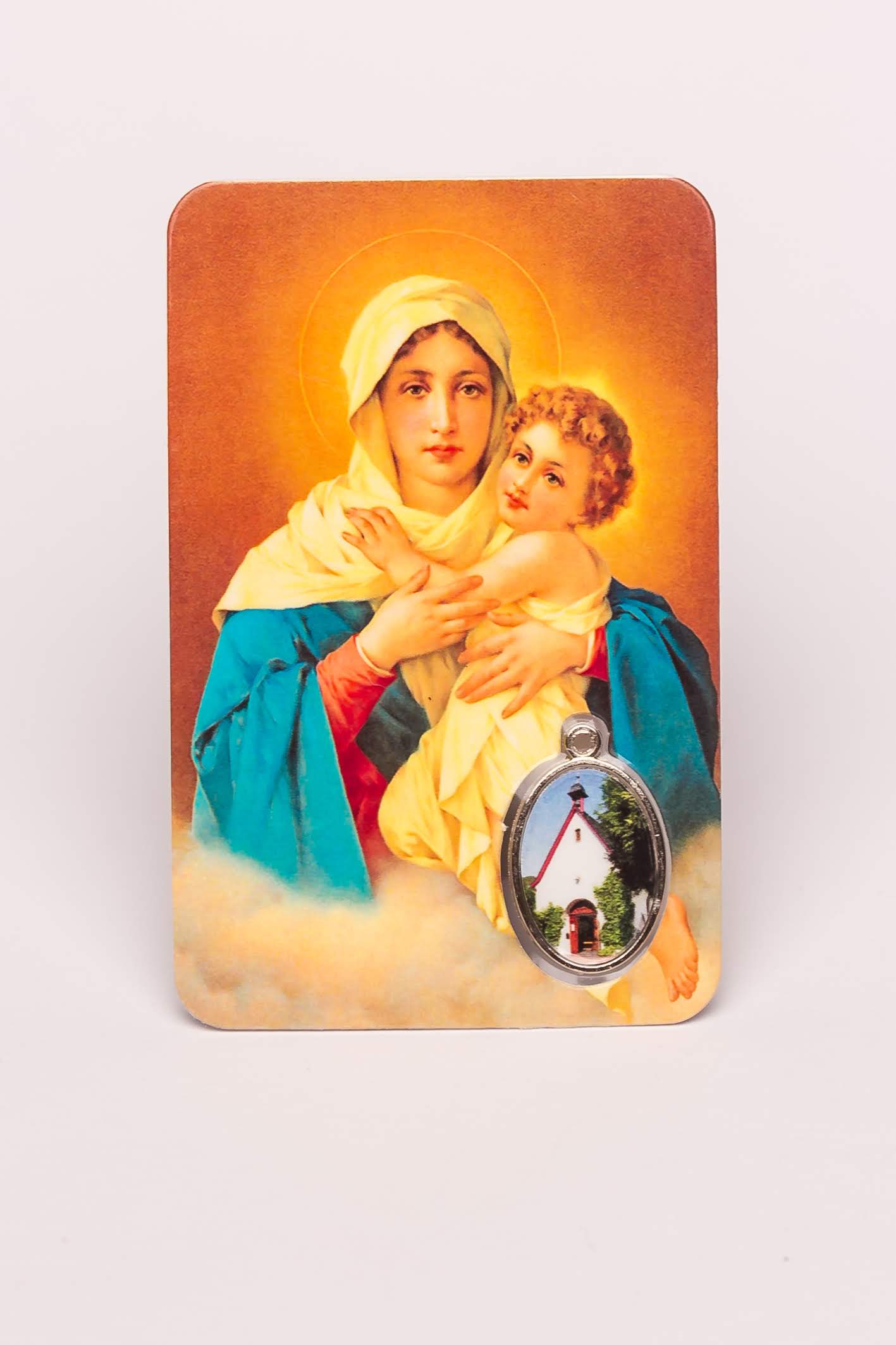 Prayercard - Jungfrau Maria & Medaille