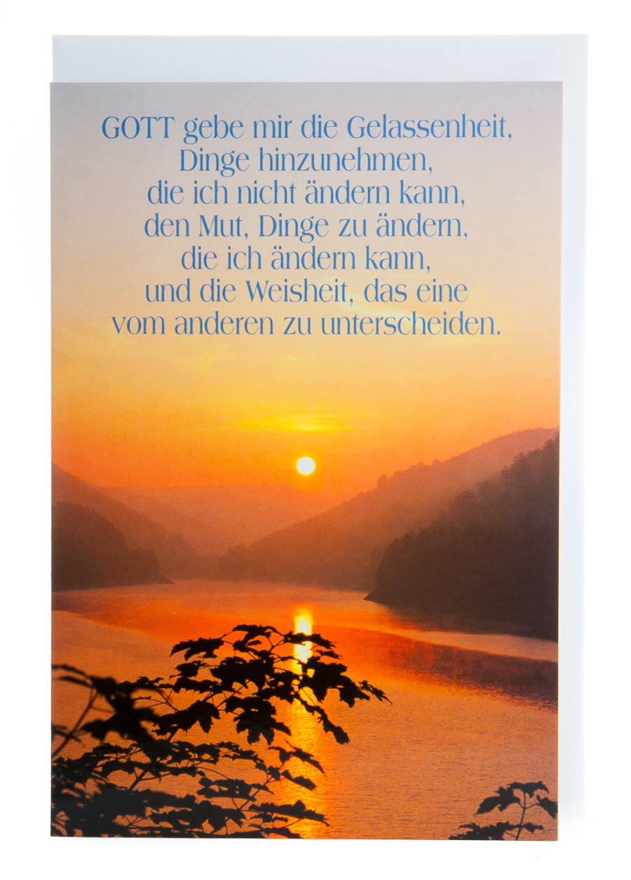 Neutrale Karte - Gott gebe mir die Gelassenheit Neutrale Karte - Gott gebe mir die Gelassenheit