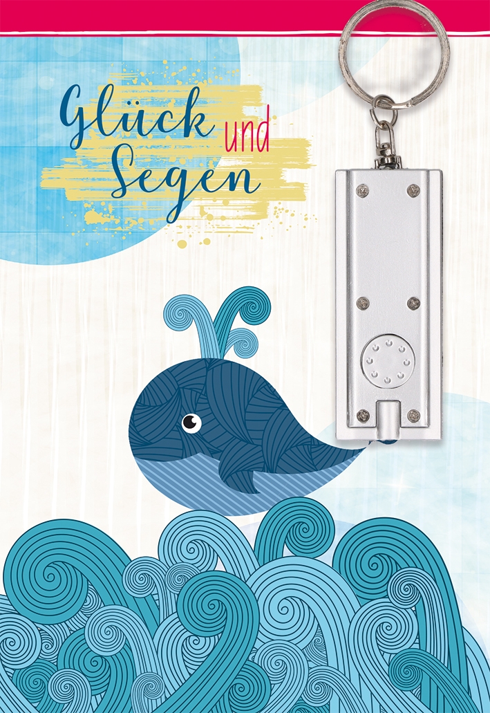 Karte zur Kommunion - Glück & Segen & Taschenlampe Karte zur Kommunion - Glück & Segen & Taschenlampe
