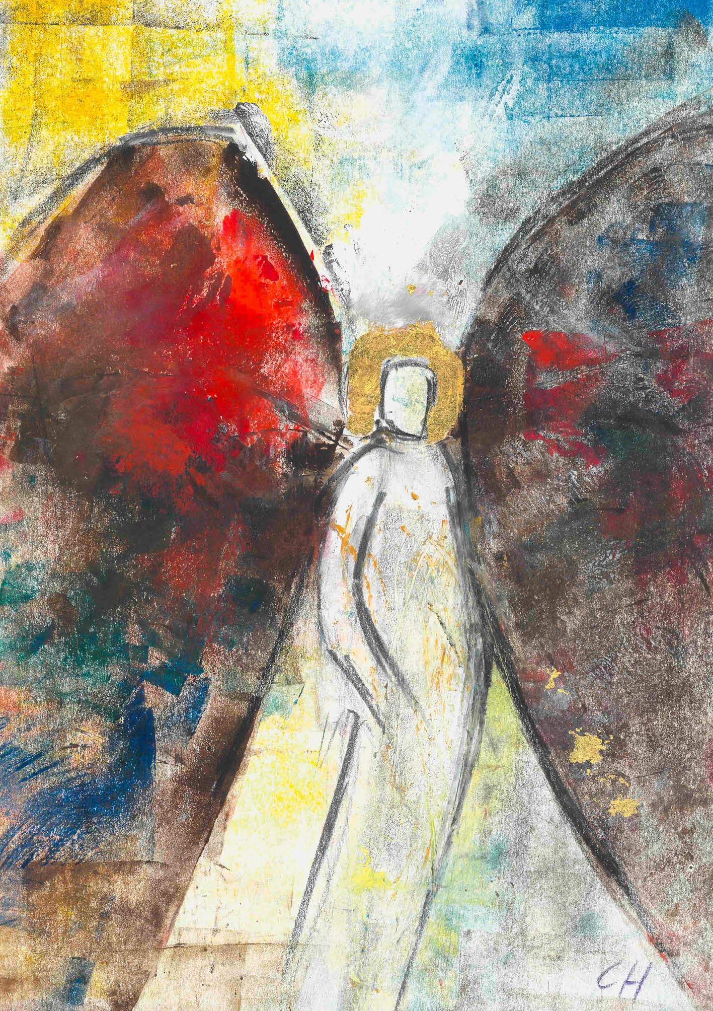 Karte zur Trauer – Unter seinen Flügeln