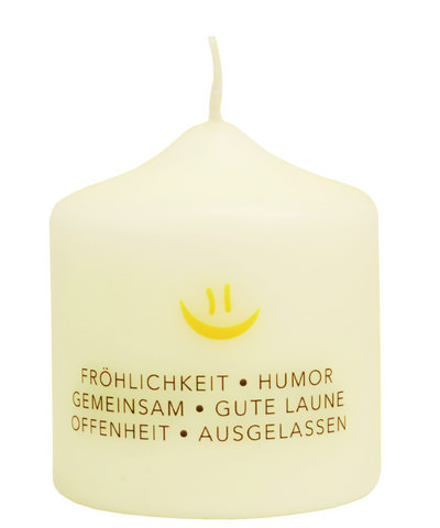 Tischkerze - Lachen begleite dich Tischkerze - Lachen begleite dich