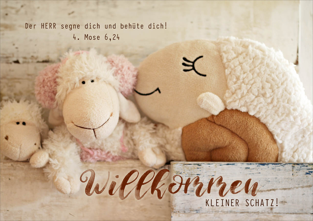 Karte zur Geburt - Willkommen kleiner Schatz Karte zur Geburt - Willkommen kleiner Schatz