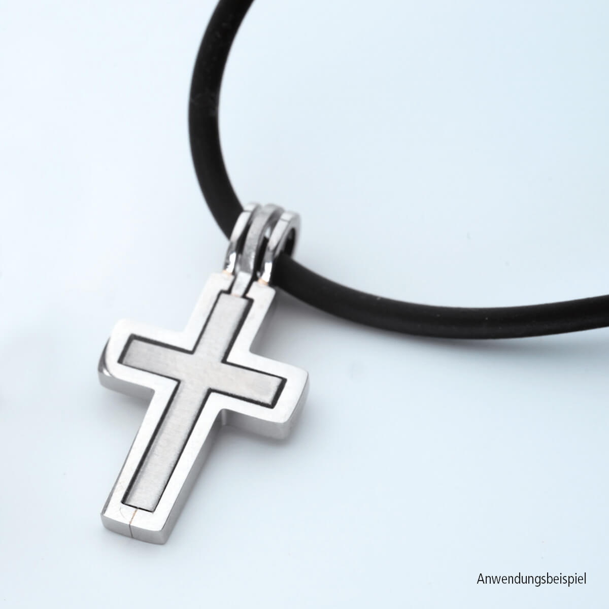 Kettenanhänger - 2-teiliges Kreuz & Edelstahl