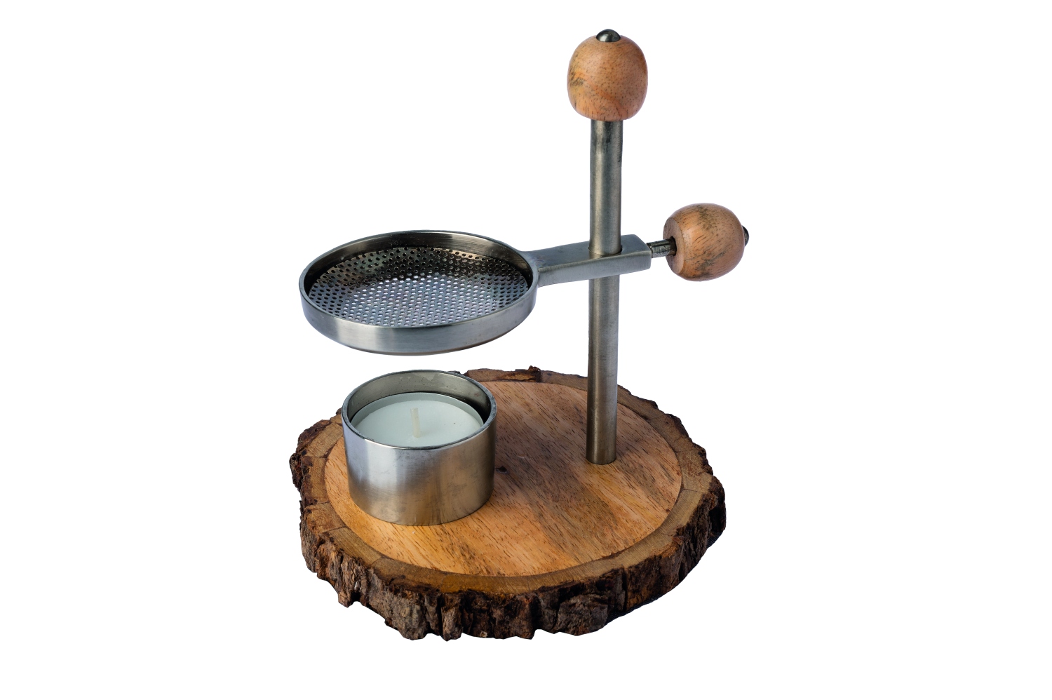 Räucherstövchen - Holzscheibe & Höhenverstellbar