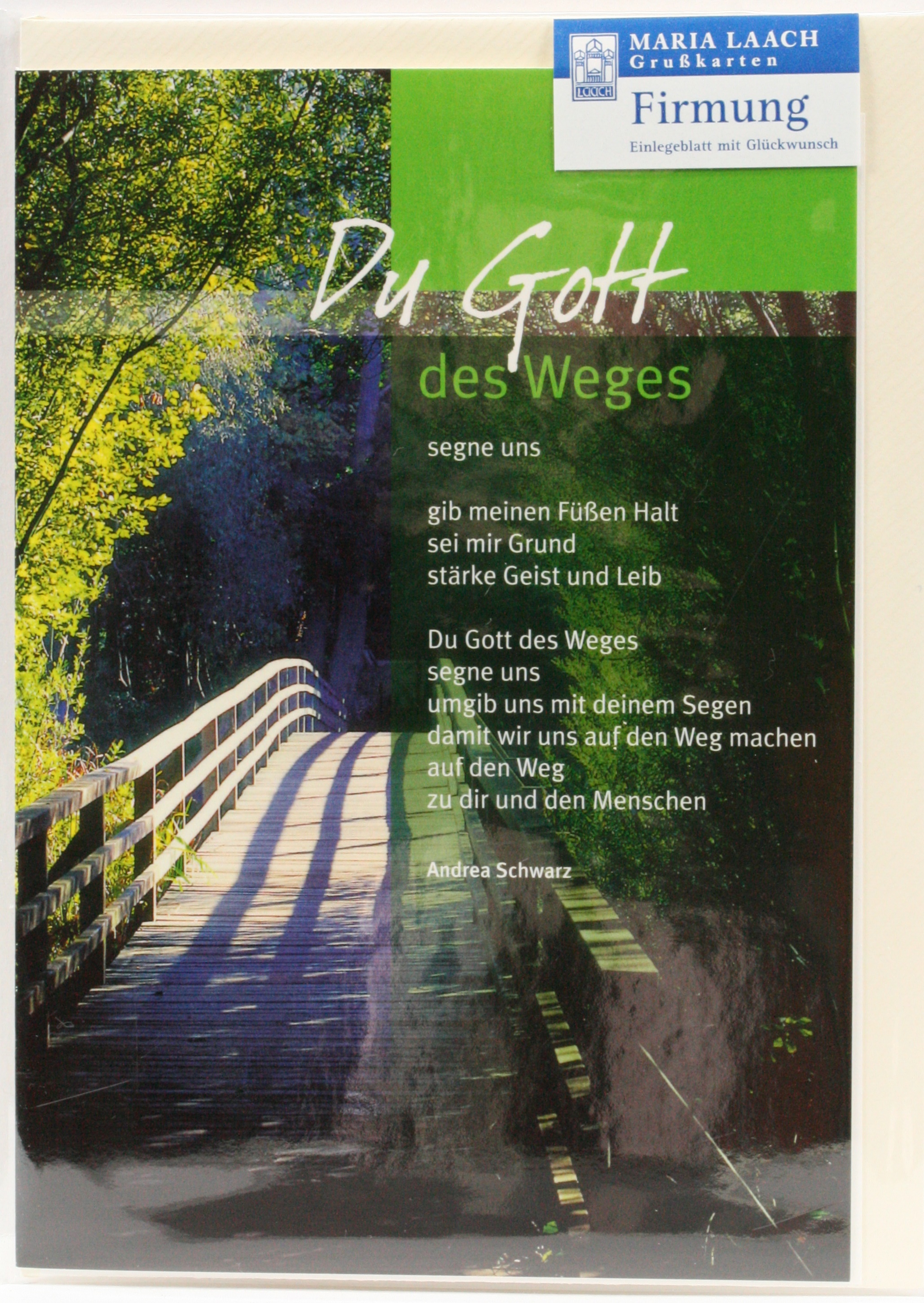 Karte zur Firmung - Du Gott des Weges Karte zur Firmung - Du Gott des Weges