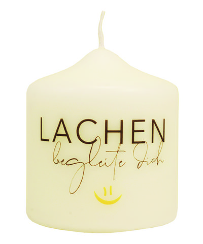Tischkerze - Lachen begleite dich Tischkerze - Lachen begleite dich