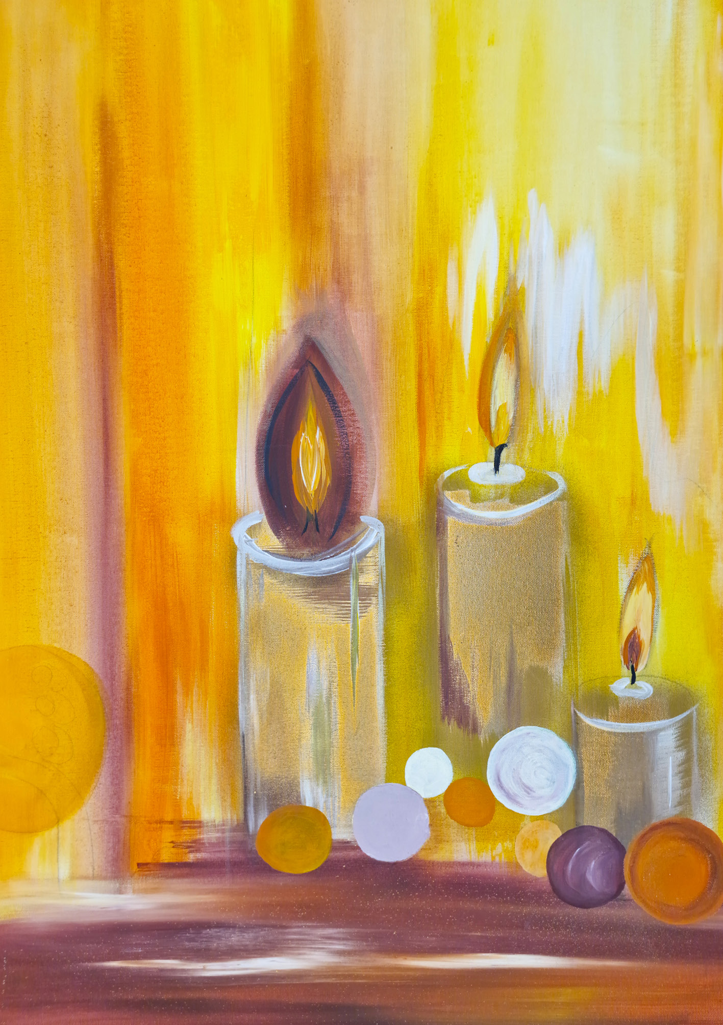 Karte zu Weihnachten – Das Licht der Kerzen…