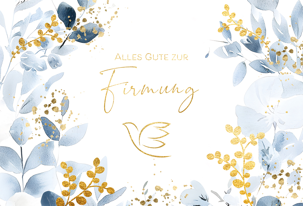 Karte zur Firmung - Alles Gute & Taube