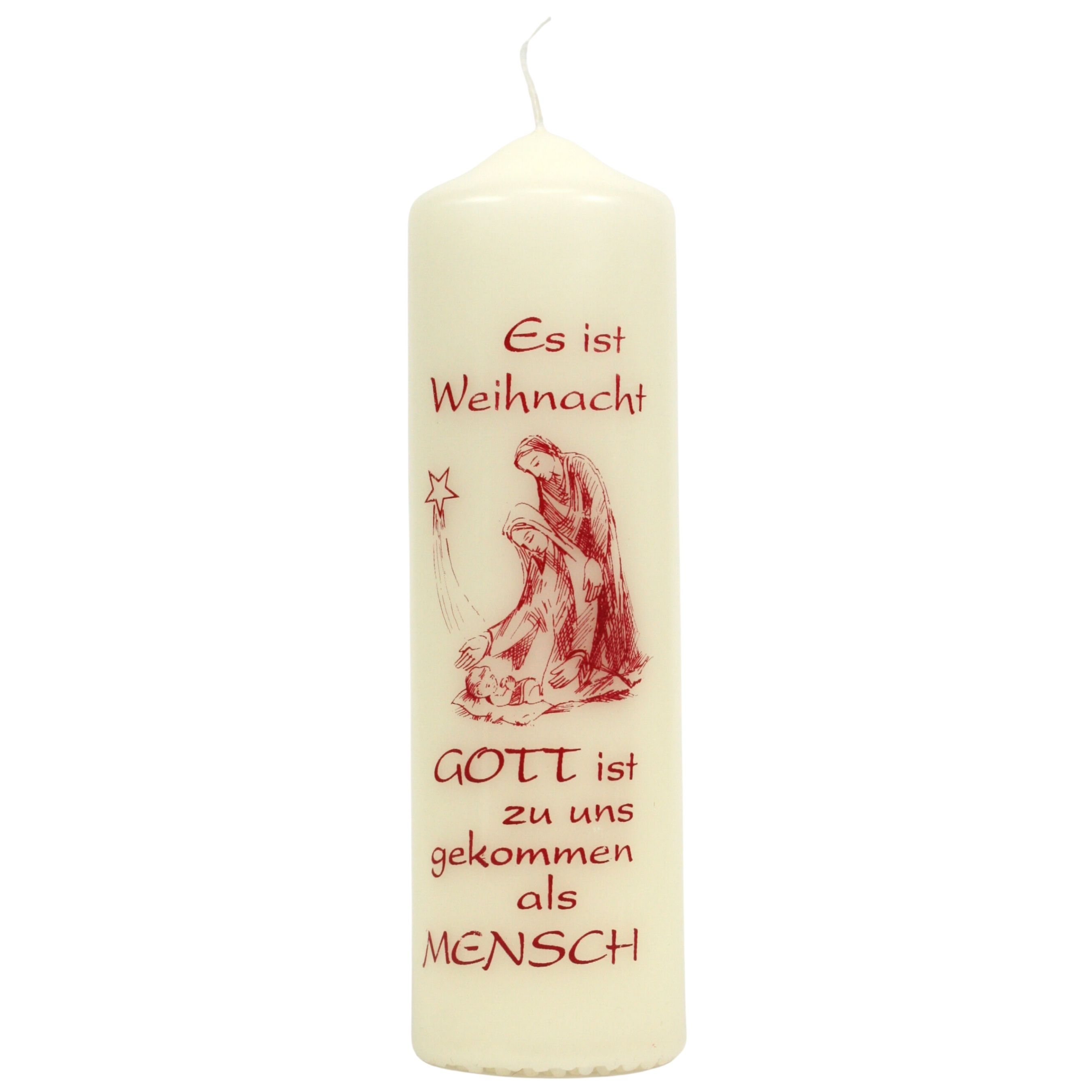 Weihnachtskerze - Gott ist zu uns gekommen als Mensch