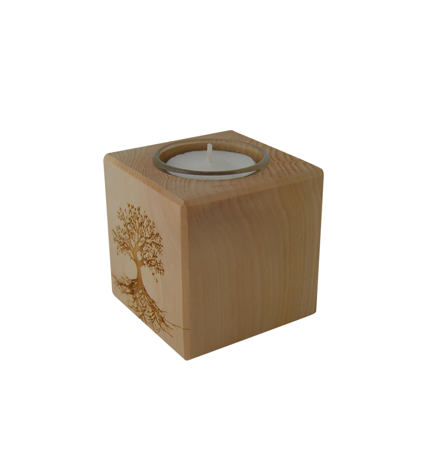 Teelichthalter - Lebensbaum & Zirbenholz Teelichthalter - Lebensbaum & Zirbenholz