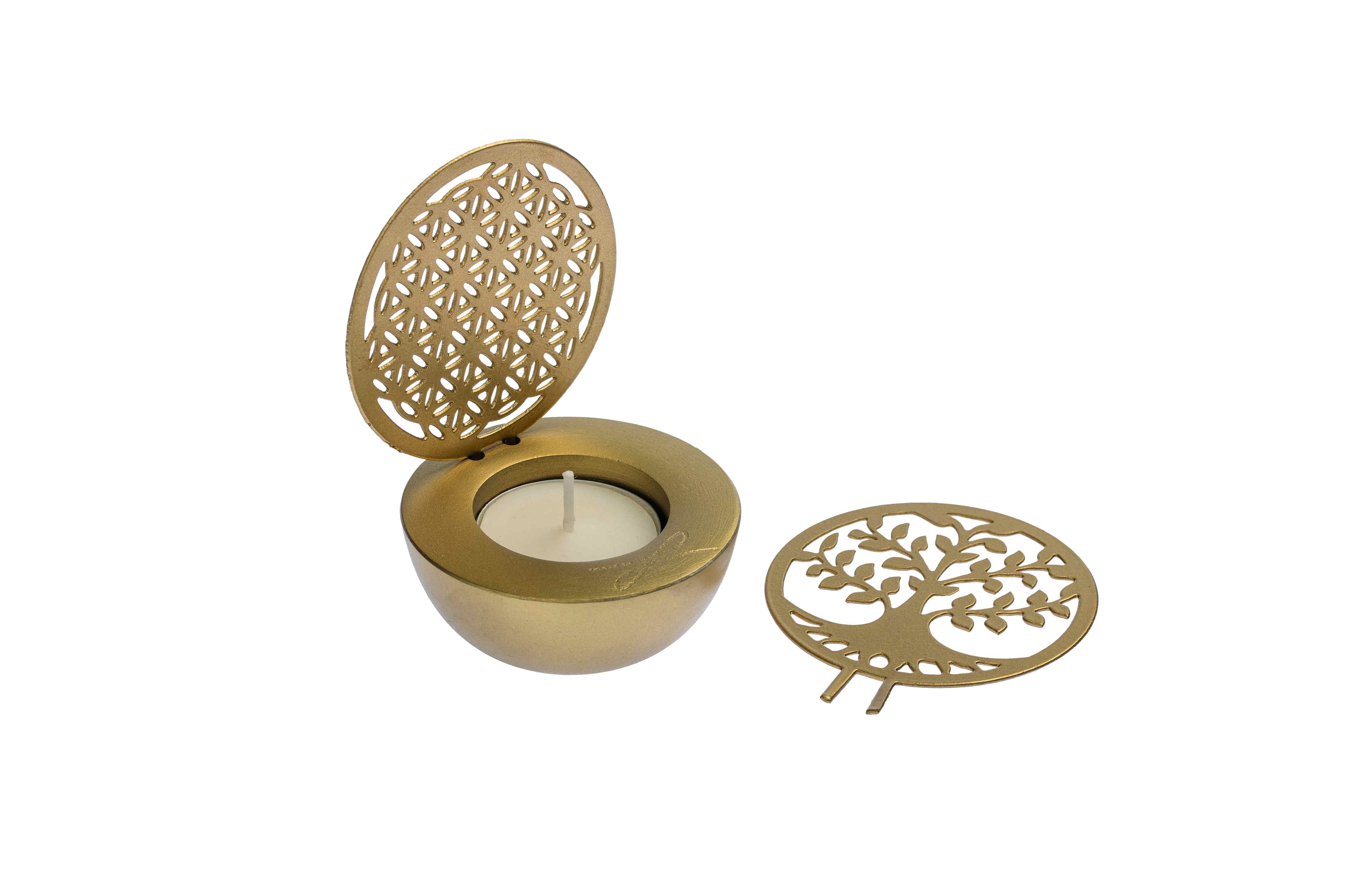 Teelichthalter - Schattenspiel & Gold Teelichthalter - Schattenspiel & Gold