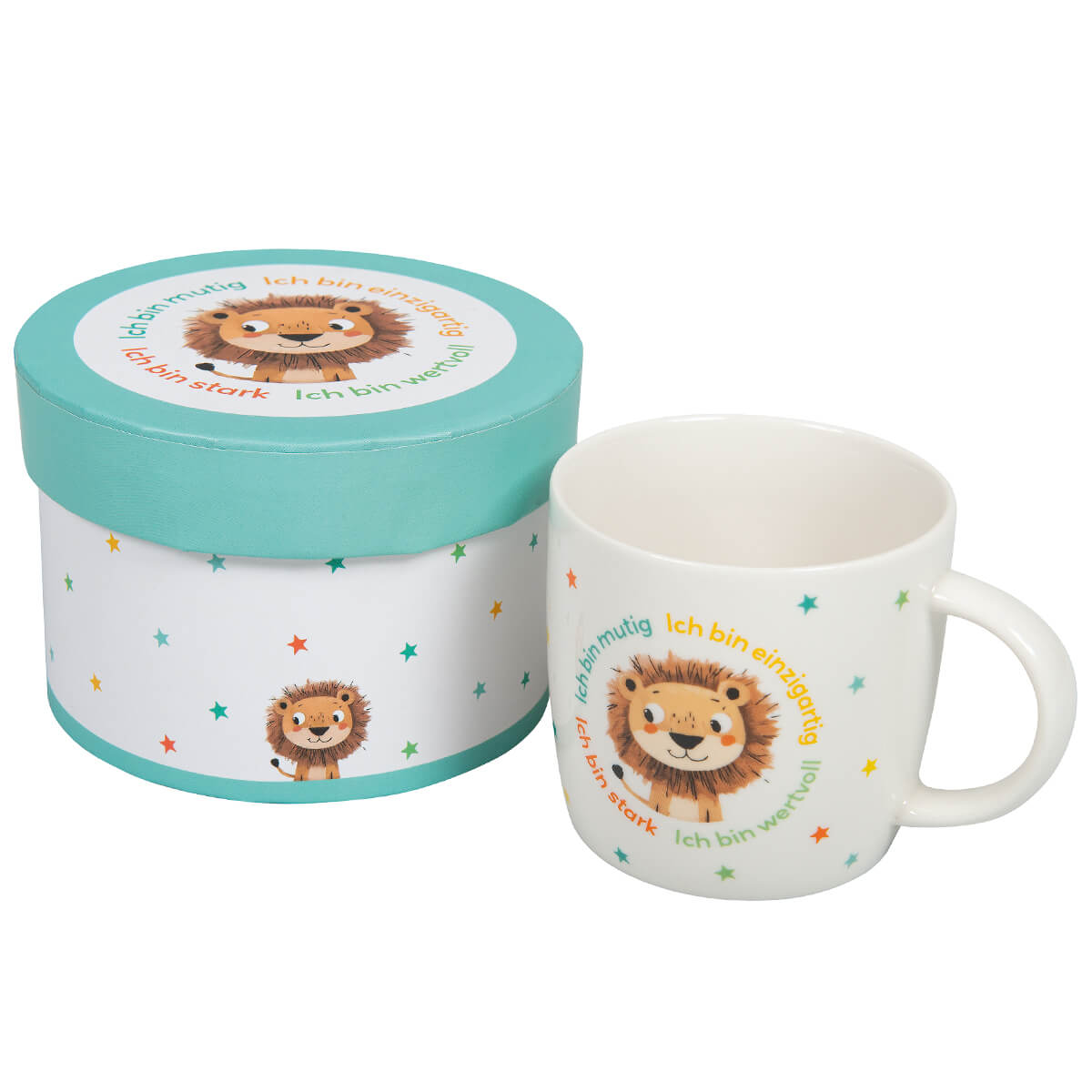 Kindertasse – Ich bin mutig & Löwe