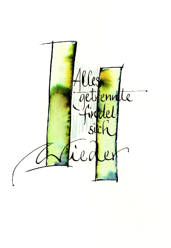 Karte zur Trauer – Alles getrennte findet sich wieder… & Naturpapier