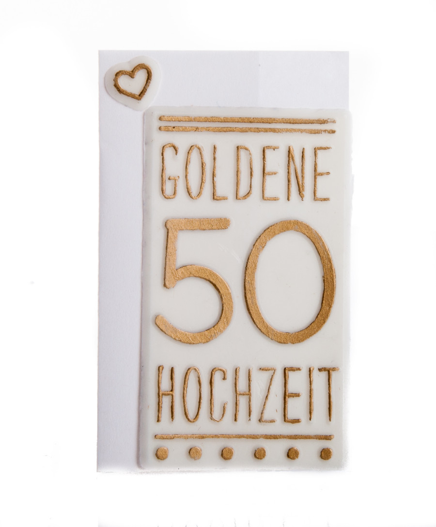 Schriftzug aus Wachs - Goldene Hochzeit