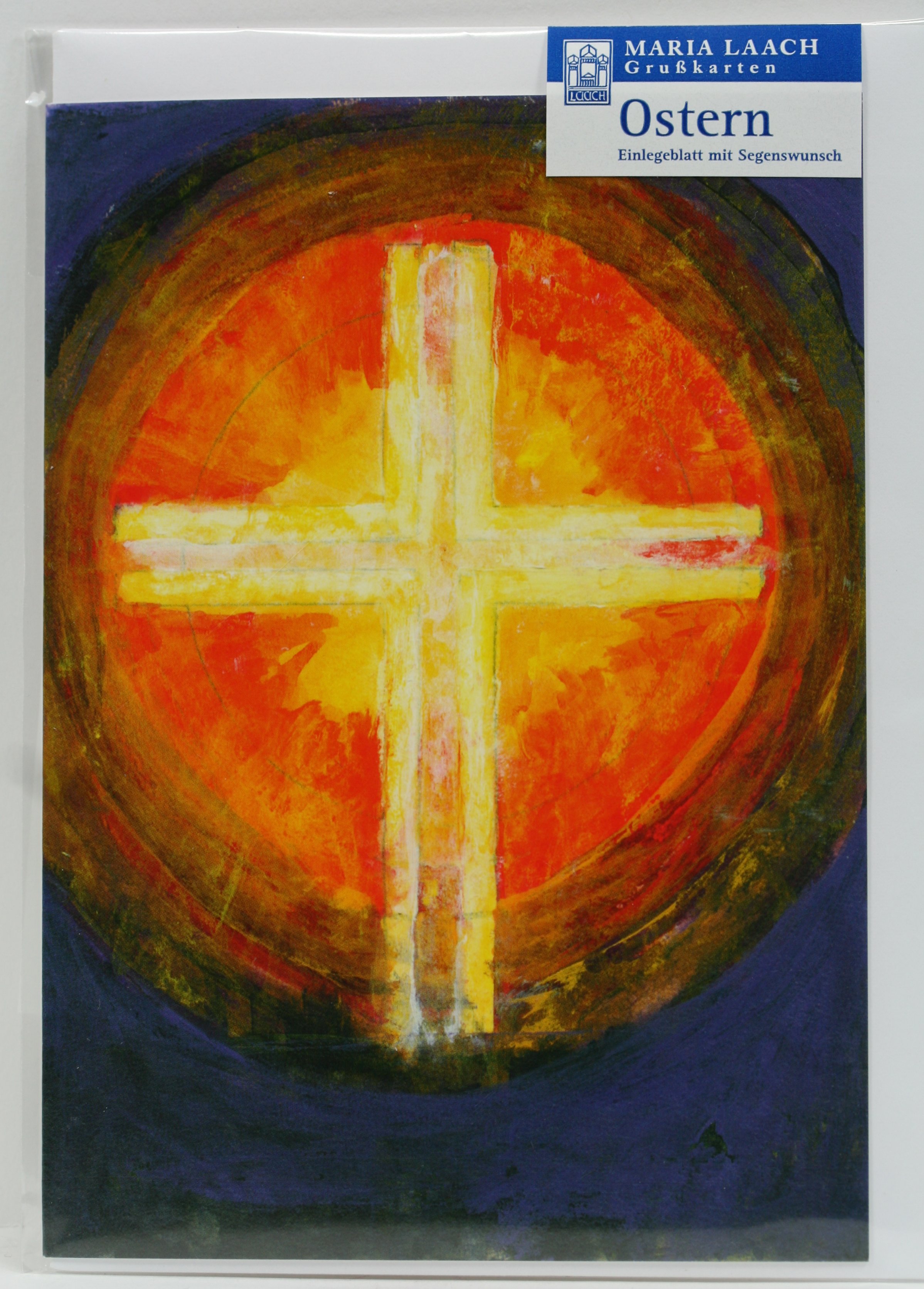 Osterkarte - Leuchtendes Kreuz