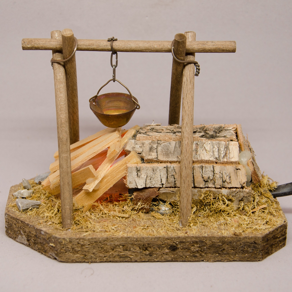 Krippenzubehör - Lagerfeuer mit Flackerlicht Krippenzubehör - Lagerfeuer mit Flackerlicht