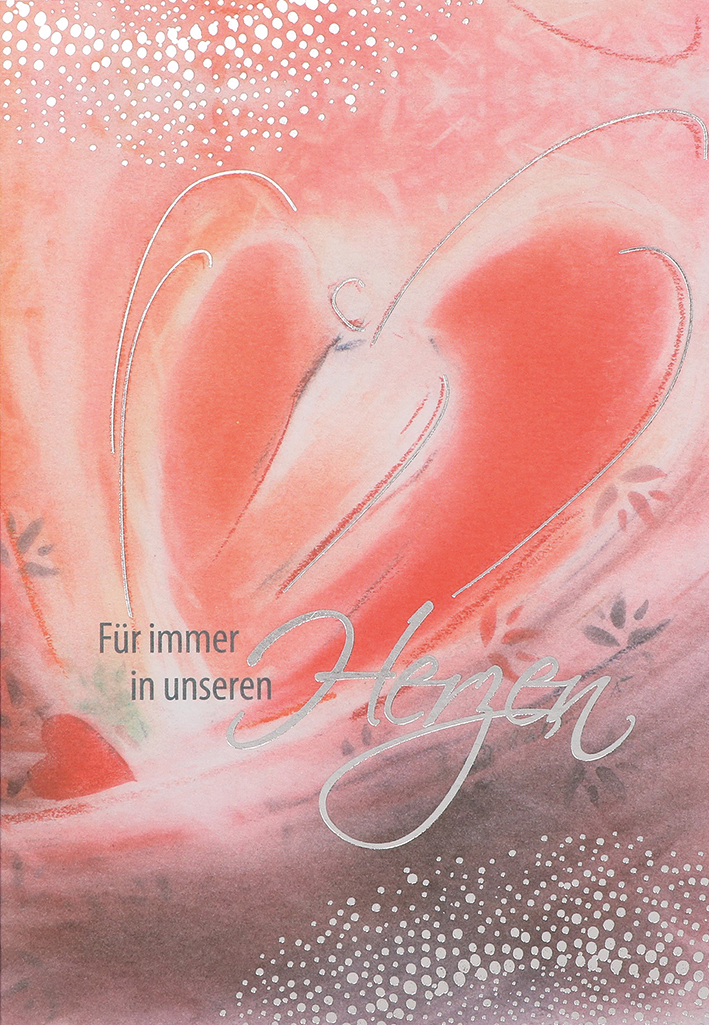 Trauerkarte - Für immer in unseren Herzen