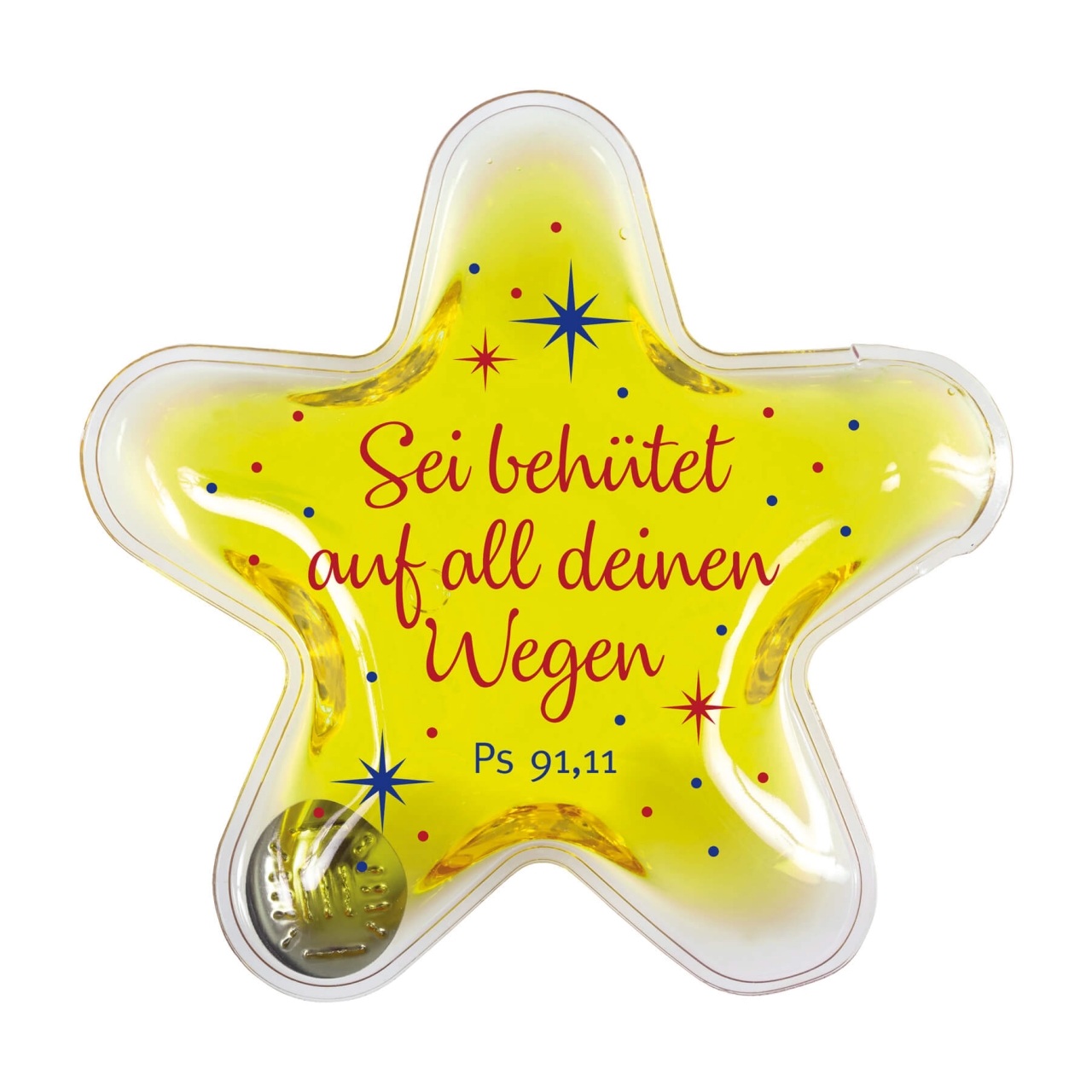 Handwärmekissen - Stern & Sei behütet... Handwärmekissen Text auf dem Kissen: Sei behütet auf all deinen Wegen