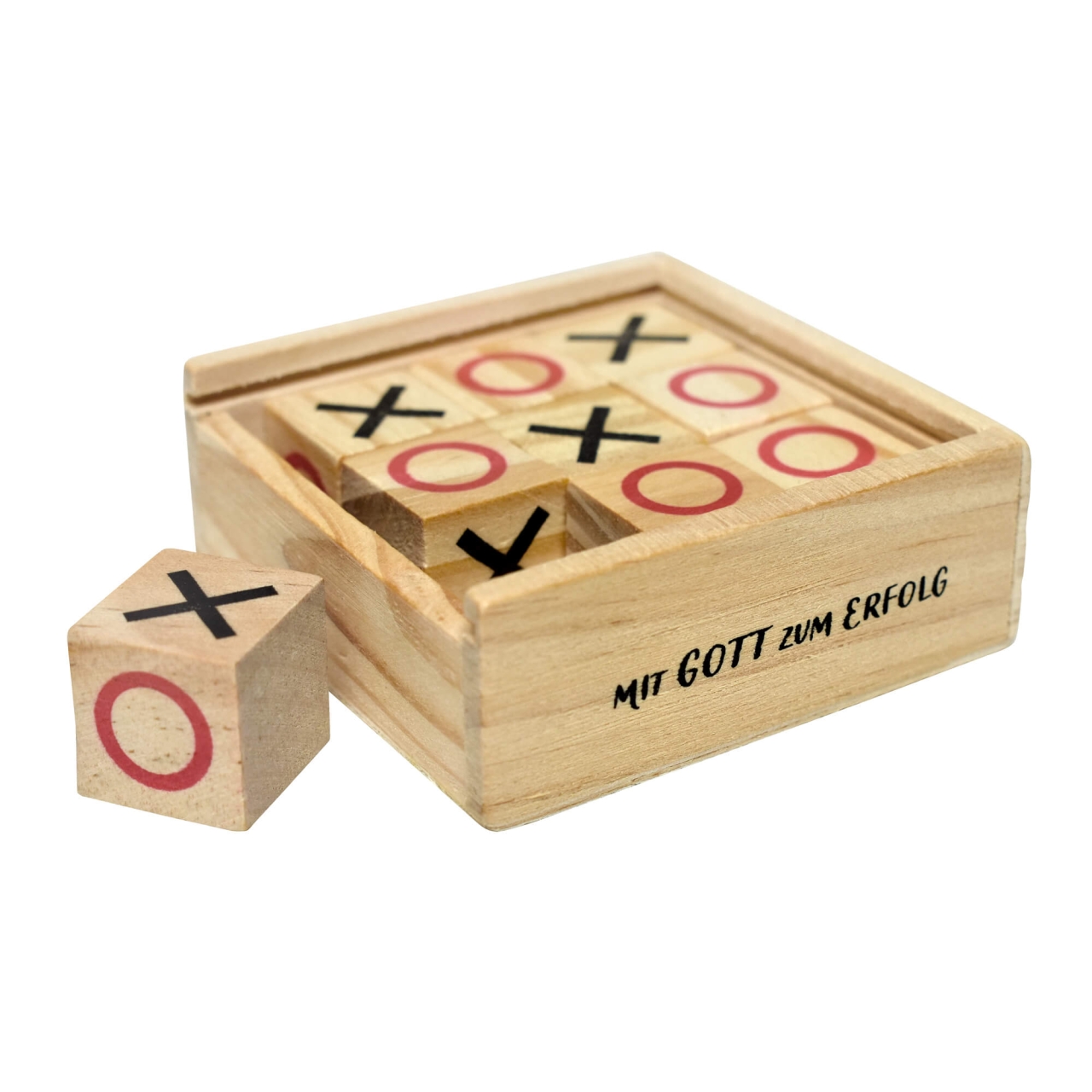 Holzspiel - Tic-Tac-Toe & Mit Gott zum Erfolg