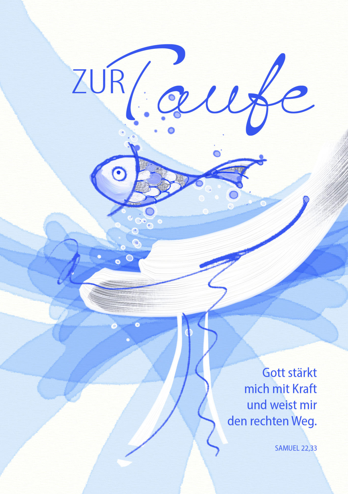 Karte zur Taufe – Gottes Stärke