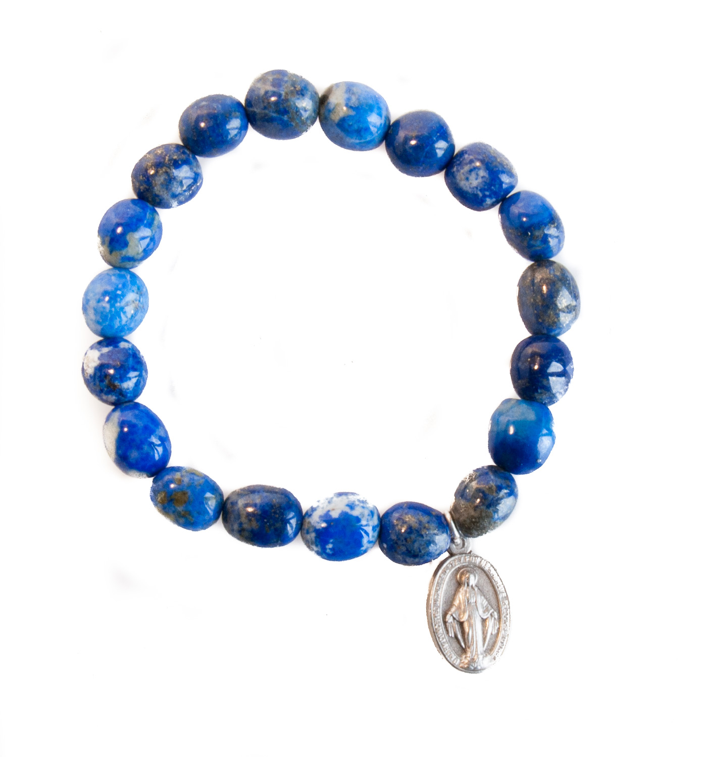 Rosenkranz-Armband - Lapis mit der Immerwährenden Hilfe