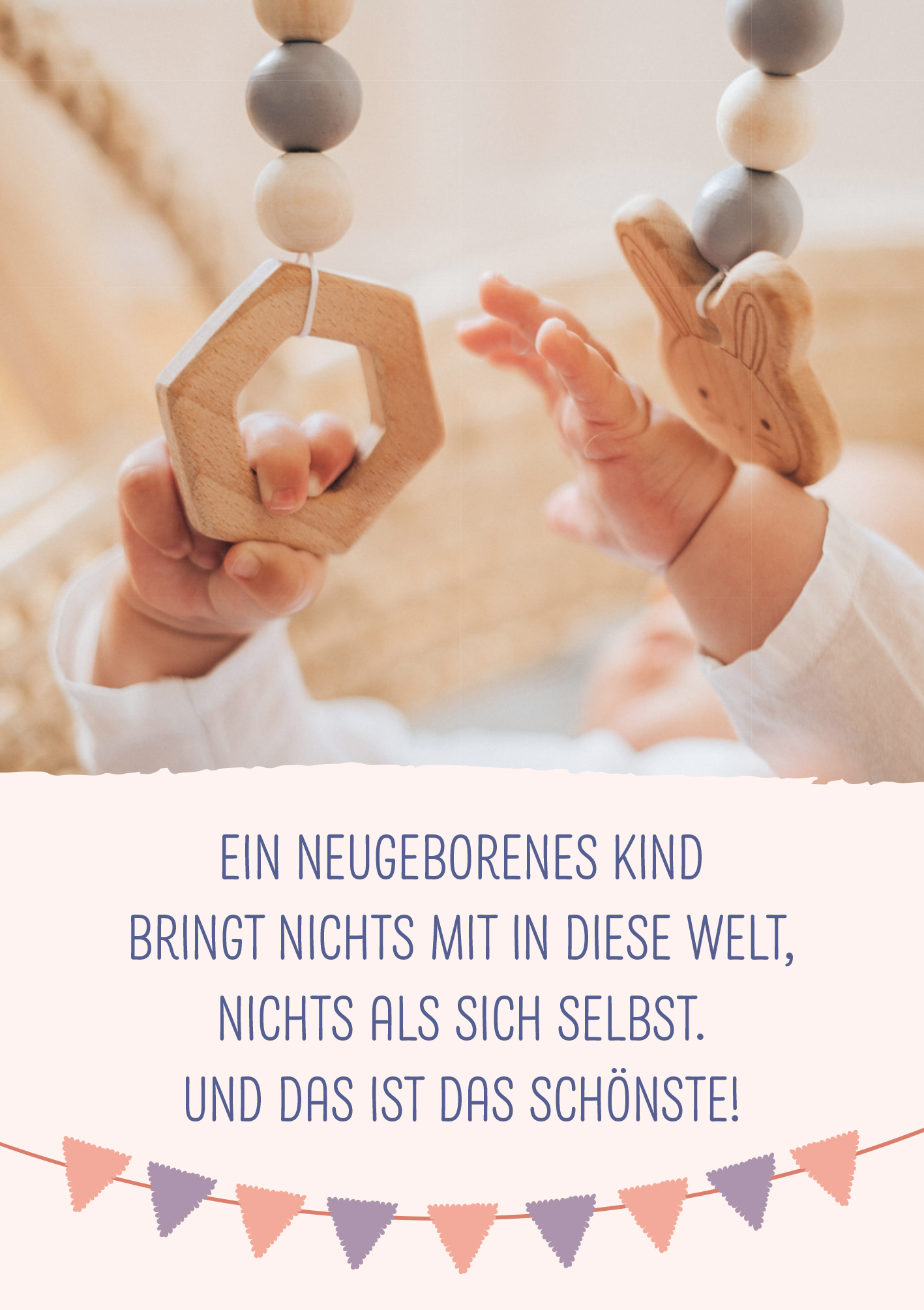 Karte zur Geburt - Ein Neugeborenes Kind...