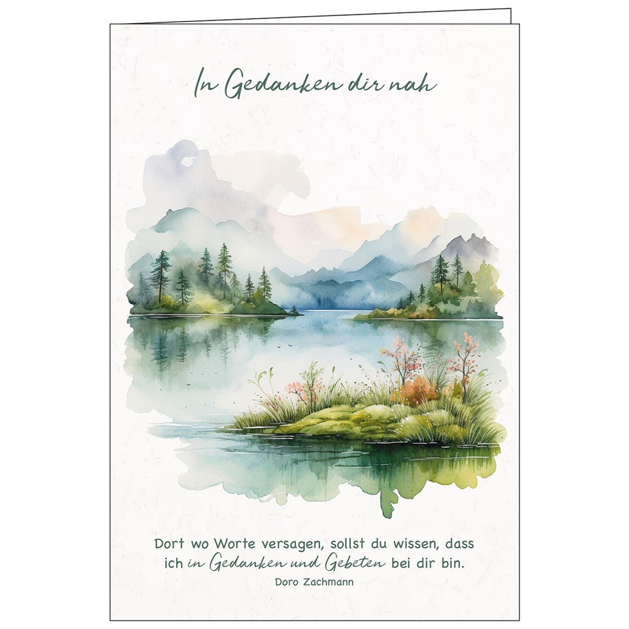 Trauerkarte – In Gedanken dir nah