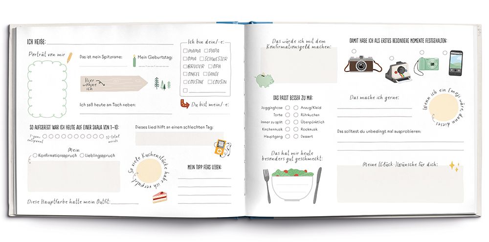 Buch zur Konfirmation – Erinnerungsalbum