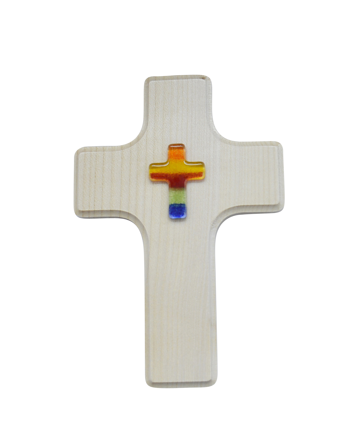 Holzkreuz - Glas & Regenbogen Holzkreuz - Glas & Regenbogen