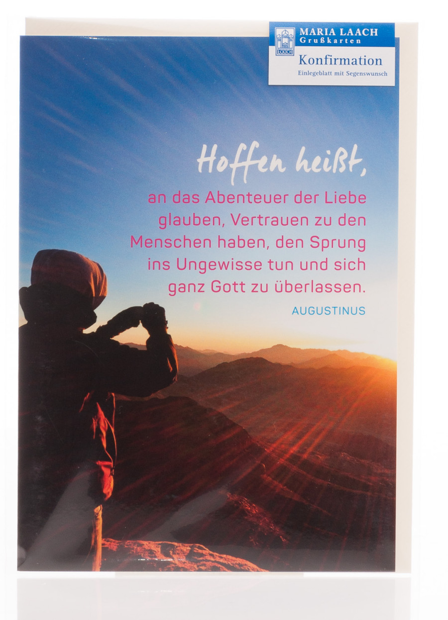 Karte zur Konfirmation - Hoffen heißt...