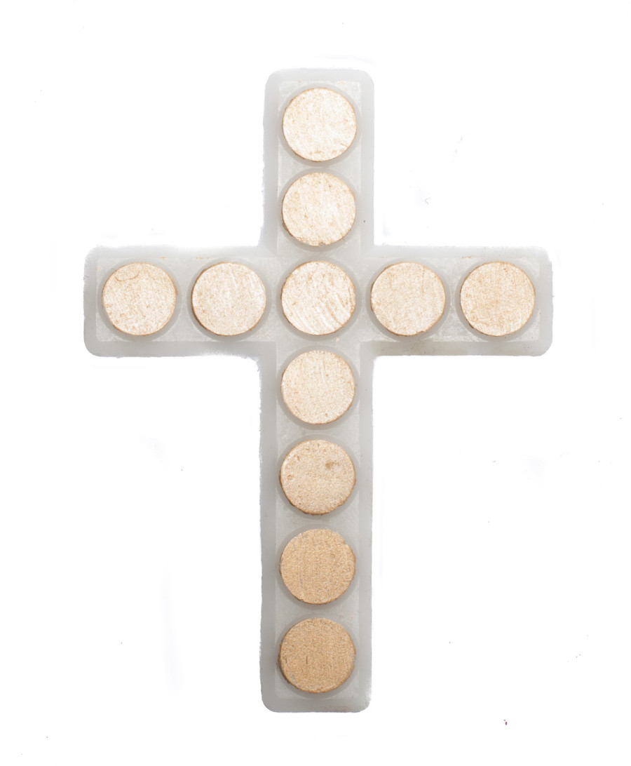 Wachssymbol - Kreuz mit Punkten
