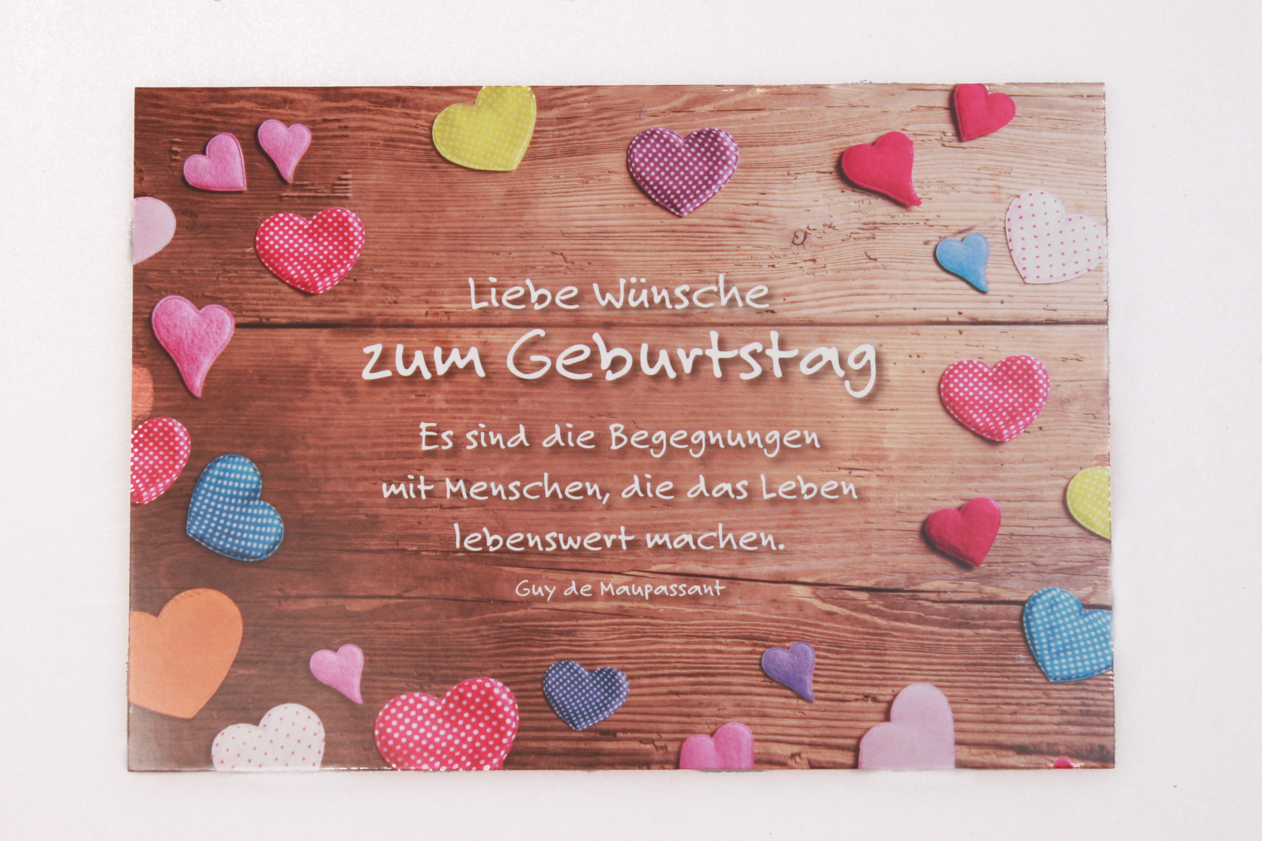 Karte zum Geburtstag - Begegnungen mit Menschen
