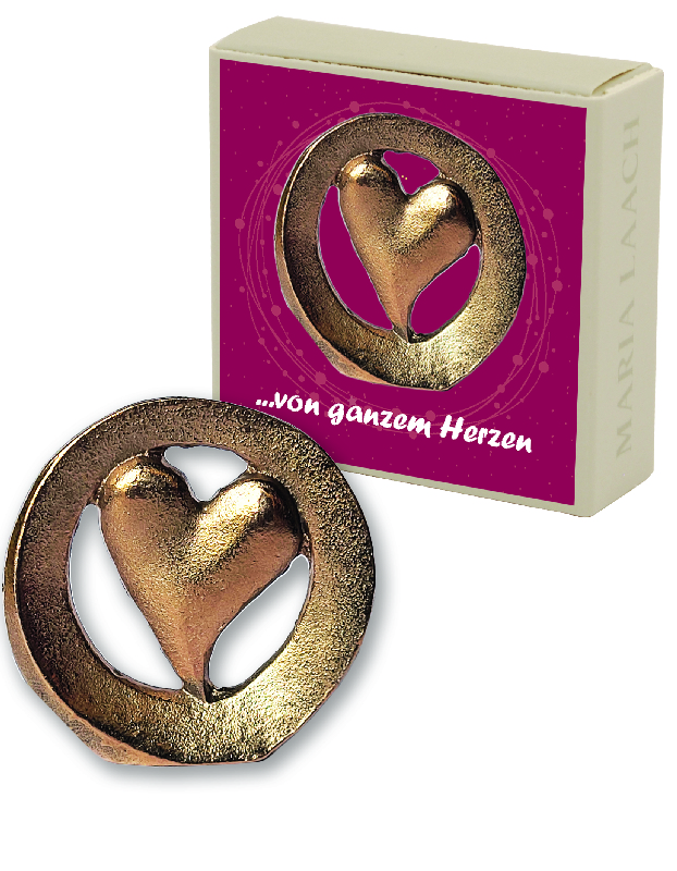 Mini-Stehplakette – Vom ganzen Herzen