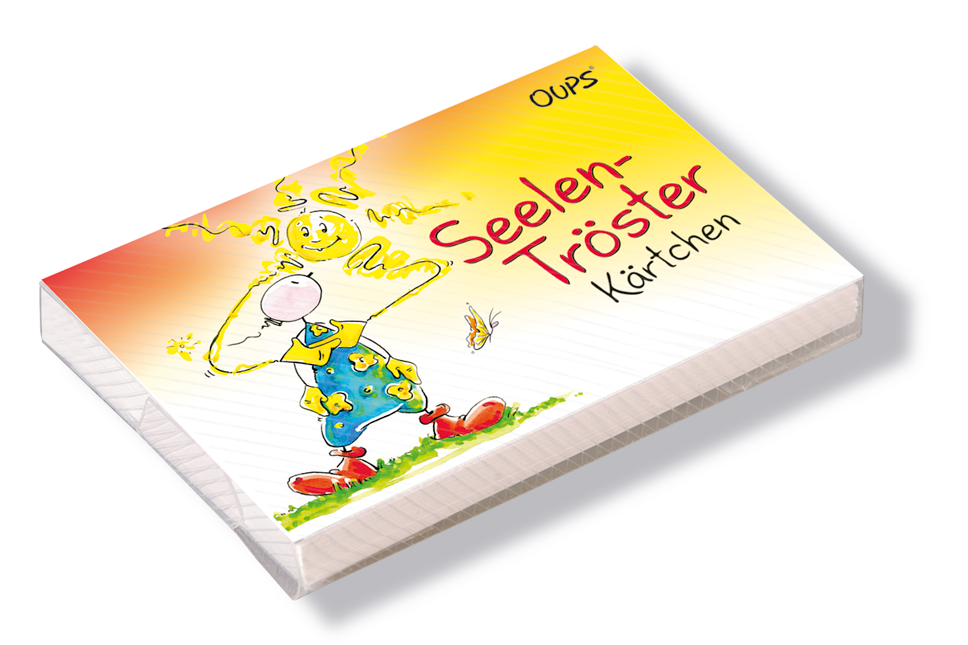 Kärtchenbox - Seelentröster & 24 Spruchkarten OUPS Kärtchenbox - Seelentröster & 24 Spruchkarten OUPS