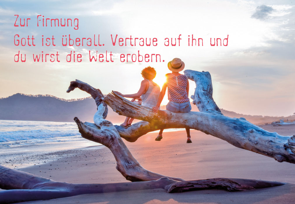 Karte zur Firmung - Die Welt erobern Karte zur Firmung - Die Welt erobern