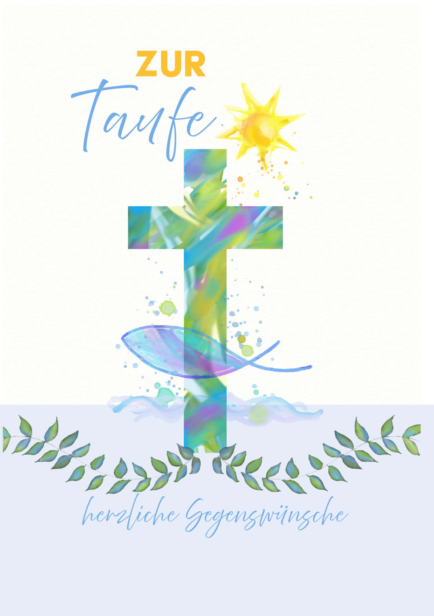 Karte zur Taufe - Von der Quelle zum Heil Karte zur Taufe - Von der Quelle zum Heil