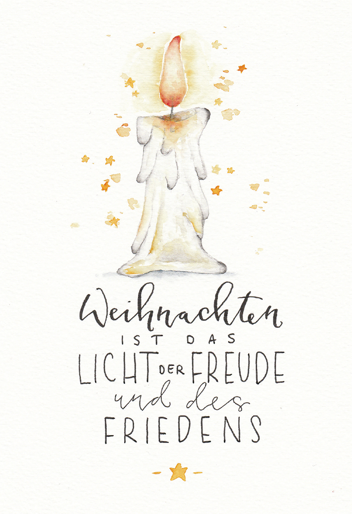 Weihnachtskarte - Weihnachten ist das Licht der Freude...