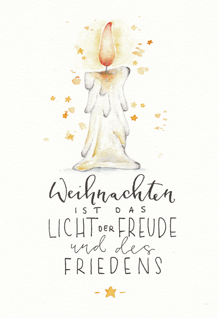 Weihnachtskarte - Weihnachten ist das Licht der Freude