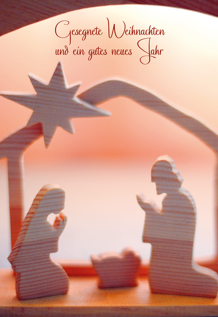 Karte zu Weihnachten - Ehre sei Gott im Himmel