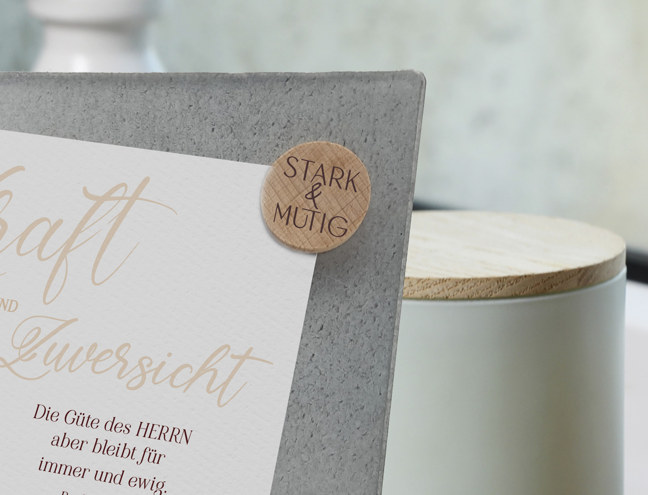 Holzmagnet – Stark & Mutig