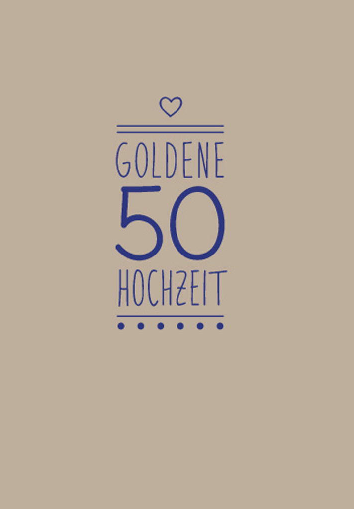 Karte zur goldenen Hochzeit - Farbige 50
