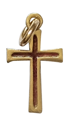 Kreuzanhänger - Bronze & Emailliert 