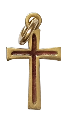 Kreuzanhänger - Bronze & Emailliert