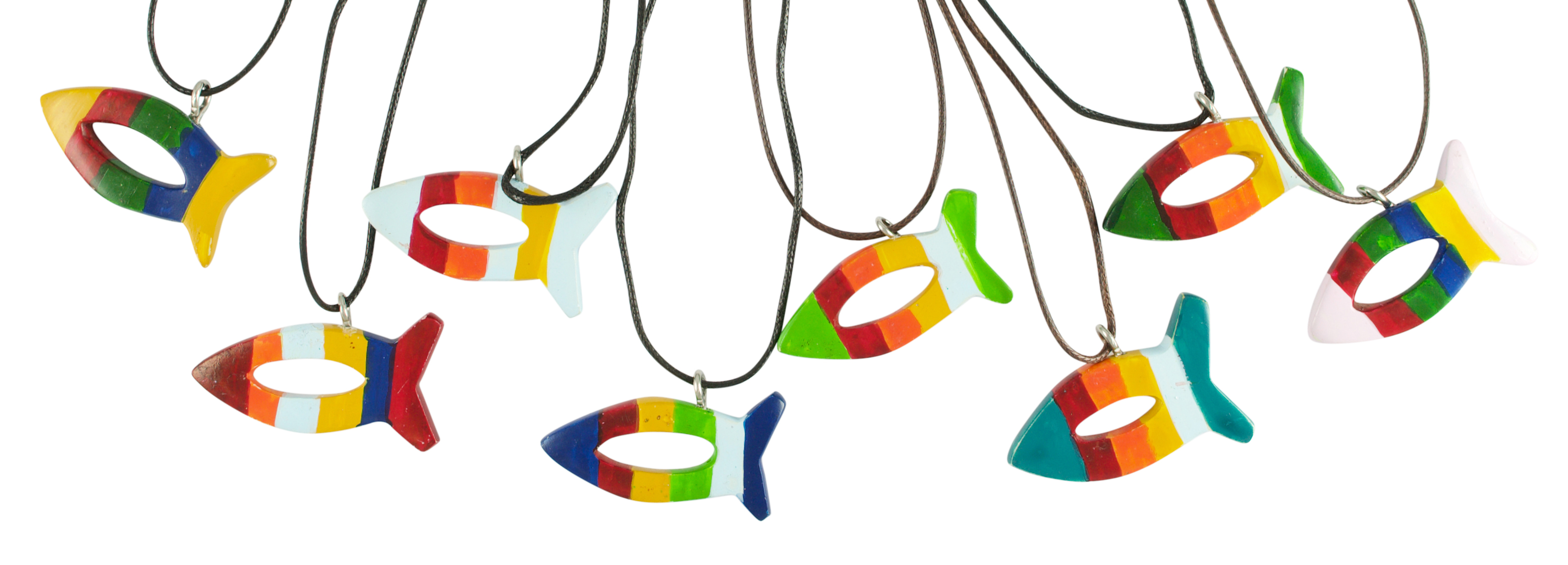 Halskette - Regenbogenfisch & Fisch Halskette - Regenbogenfisch & Fisch