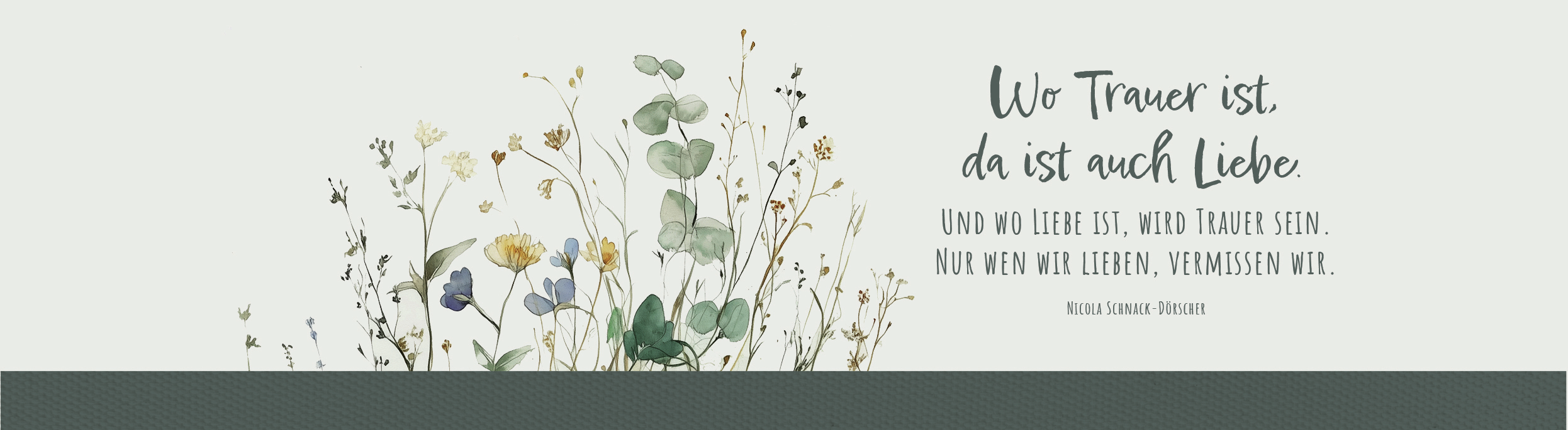 Glaswindlicht zur Trauer - Wo Trauer ist, da ist auch Liebe