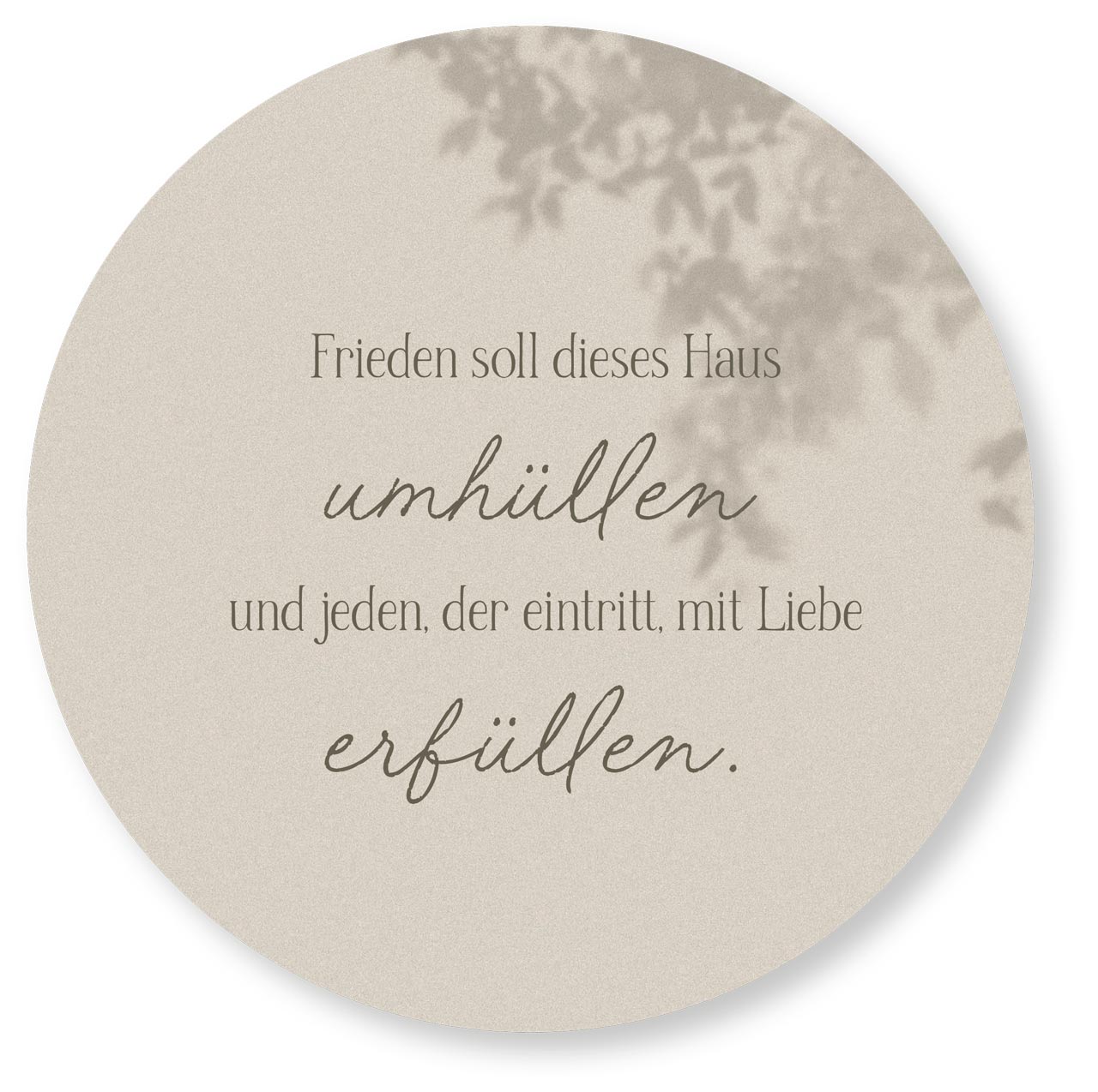 Wandbild - Haussegen & Frieden