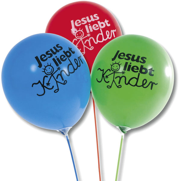 Luftballons - Jesus liebt Kinder und 50er Pack Luftballons - Jesus liebt Kinder und 50er Pack